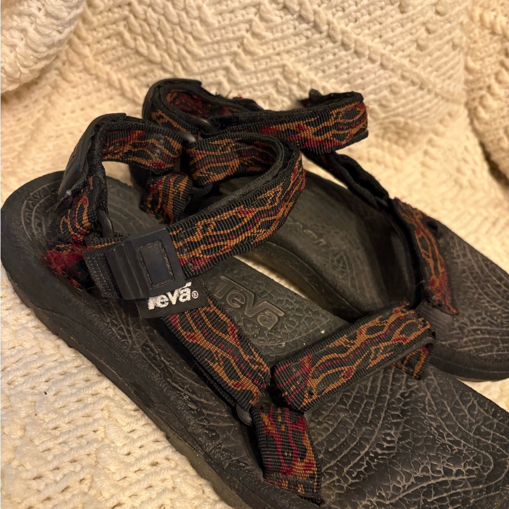 Teva Black and Brown Patterned Sandals